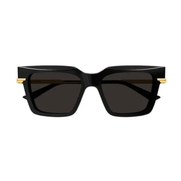 NEW BOTTEGA VENETA SUNGLASSES, BV1242S 001 WOMEN BLACK GOLD EYEWEAR - Picture 3 of 6